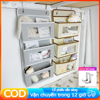 GREENSINDOOR 3 lớp Đa năng túi treo tường Túi lưu trữ dung tích lớn Túi Đựng Đồ trữ lý quần áo túi treo quần áo