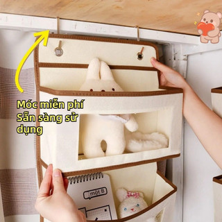 GREENSINDOOR 3 lớp Đa năng túi treo tường Túi lưu trữ dung tích lớn Túi Đựng Đồ trữ lý quần áo túi treo quần áo