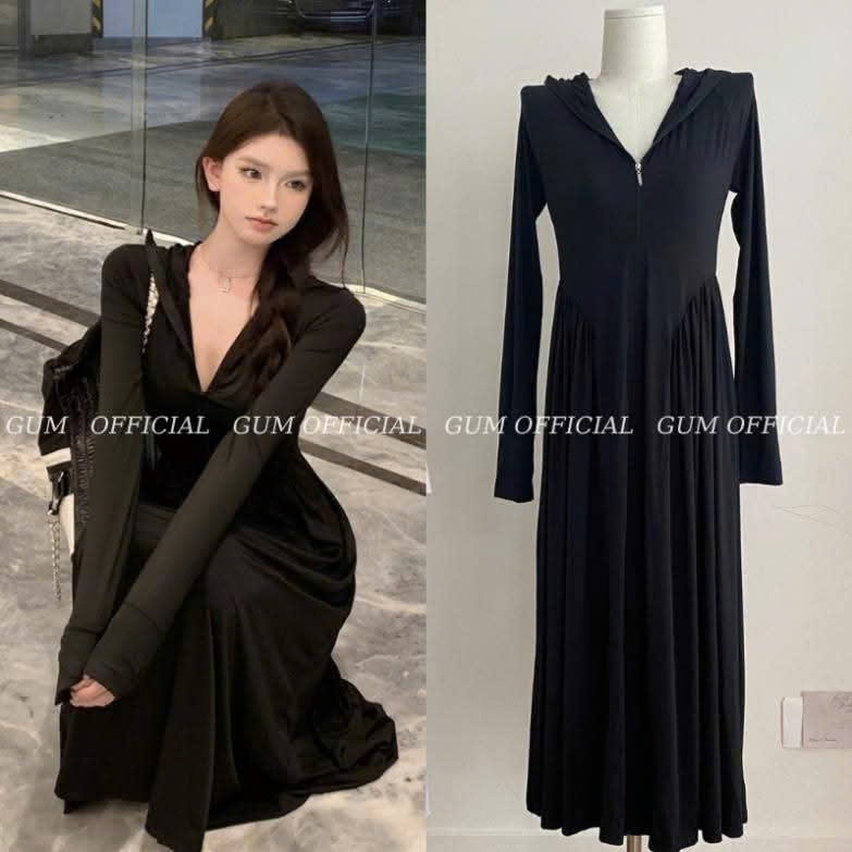 (Thời Trang Áo Nắng)  Aó Chống Nắng Toàn Thân 2 Lớp Thun Lạnh, Ao Váy Chống Năng Dáng Dài Cao Cấp