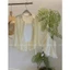 TRIANGLE - Pastel Shirt (Cân nhắc kỹ, return is not welcomed)- Áo sơ mi mỏng kèm áo hai dây style Hàn tone màu pastel