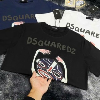Áo Thun DSQ Thổ Dân Form Rộng Unisex – Áo Phông Cotton Dày Dặn, Áo Oversize Nam Nữ In Họa Tiết Cá Tính