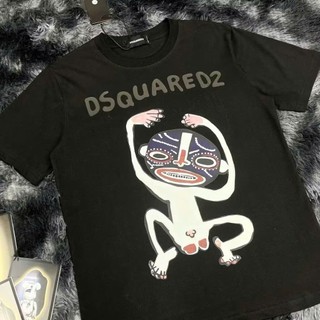 Áo Thun DSQ Thổ Dân Form Rộng Unisex – Áo Phông Cotton Dày Dặn, Áo Oversize Nam Nữ In Họa Tiết Cá Tính