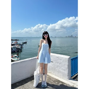 Đầm Nữ Hai Dây Phối Ren Cột Nơ Dáng Xoè Dành Cho Nữ | OLIVIA DRESS | Secodee