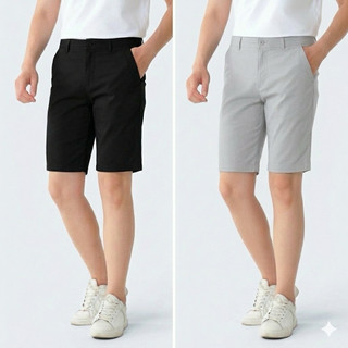 Quần Short Tây Âu Nam Cotton Co Dãn 4 Chiều không Nhăn Form Ôm Chuẩn Style Hàn Quốc - Quần Lửng