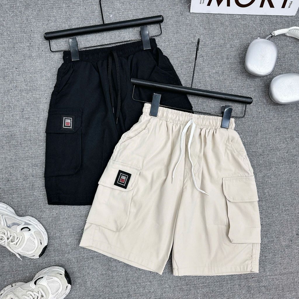 Quần Kaki NGỐ Túi Hộp Cho Bé Trai Mềm Mát, Size 17-60kg [KQ01]