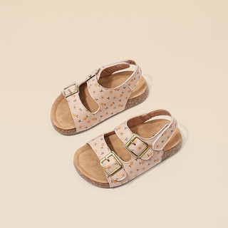 Sandal dép quai hậu hai khoá quai dán đế trấu cho bé gái (form nhỏ + 1cm)