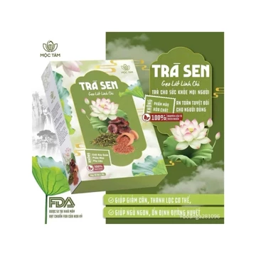 Trà Sen Gạo Lứt Linh Chi Hộp 30 Gói Chính Hãng Cao Cấp ✅ Trà giảm cân giảm béo đốt mỡ ngủ ngon tuần hoàn máu thanh nhiệt