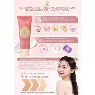 Kem dưỡng thể RMON kem dưỡng trắng da body Rmon White Label Dia Eve Cream 150ml - Kosmi Beauty