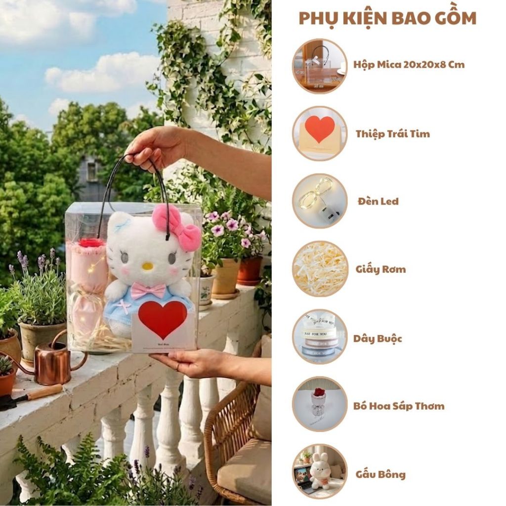 Hộp Quà Tặng Gấu Bông Dễ Thương, Set Quà Tặng Gấu Bông Kèm Nhiều Phụ Kiện Sang Trọng Quà Tặng Sinh Nhật Cho Bé,Bạn Gái