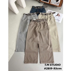 Quần Jeans Nữ Dáng Suông Dài 95/25cm Chất Mềm Đủ Màu Tặng Kèm Đai #2819