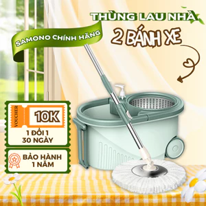 Bộ lau nhà xoay 360 độ Bonbox BCT704 - Kèm thùng vắt có 2 bánh xe, lồng inox