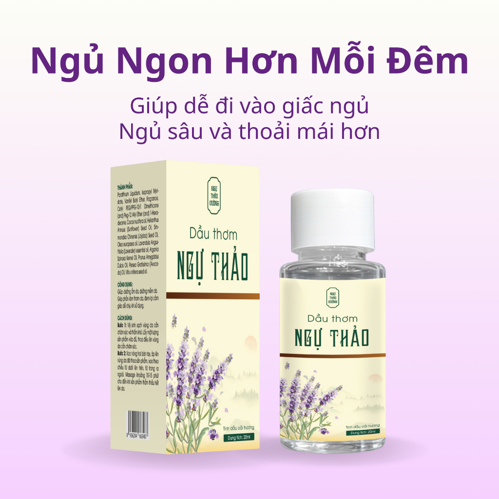 Dầu Gió Thơm Oải Hương Không Hắc, Giúp Ngủ Ngon, Đuổi Muỗi, Thư Giãn Tinh Thần 20ML