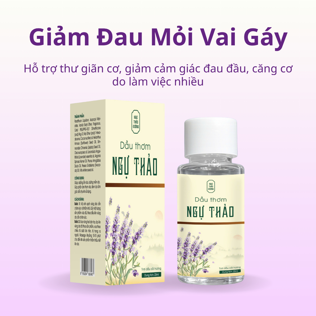 Dầu Gió Oải Hương Đuổi Muỗi, Ngủ Ngon, Thơm Dịu Không Hắc, Giảm Đau Đầu, Thư Giãn 20 ML