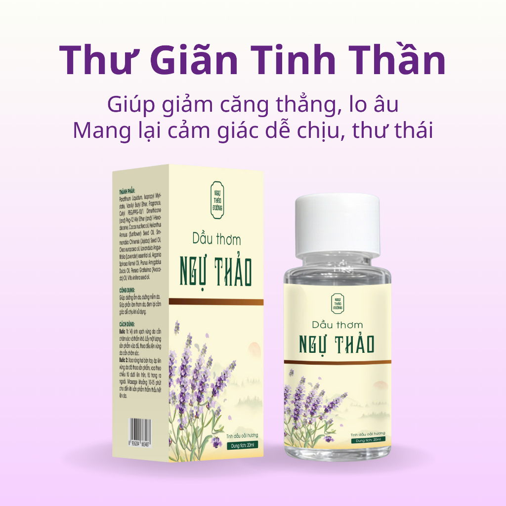 Dầu Gió Thơm Oải Hương Không Hắc, Giúp Ngủ Ngon, Đuổi Muỗi, Thư Giãn Tinh Thần 20ML