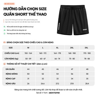 COMBO 2 Quần Short Gió Thể Thao Nam MENTORIS, Vải Gió Mềm Nhẹ, Thoải Mái, Chuẩn Form CB2MSR01