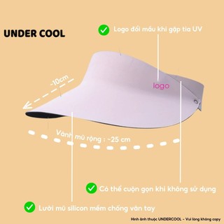 COMBO Chống Nắng 3 Món, Khẩu Trang Có Gọng - Găng Tay - Mũ Vành Nửa Đầu UNDERCOOL Chống Tia UV Hiệu Quả Bảo Vệ Da CB01