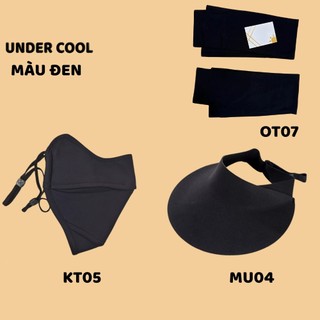 COMBO Chống Nắng 3 Món, Khẩu Trang Có Gọng - Găng Tay - Mũ Vành Nửa Đầu UNDERCOOL Chống Tia UV Hiệu Quả Bảo Vệ Da CB01