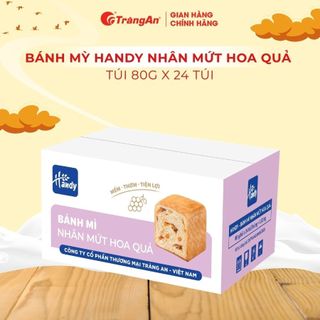 [QUÀ TẶNGKHÔNG BÁN] Bánh mì ngàn lớp Handy thơm ngon siêu mềm vị bơ sữa, mứt hoa quả, đậu đỏ túi 80g | HSD 4 tháng
