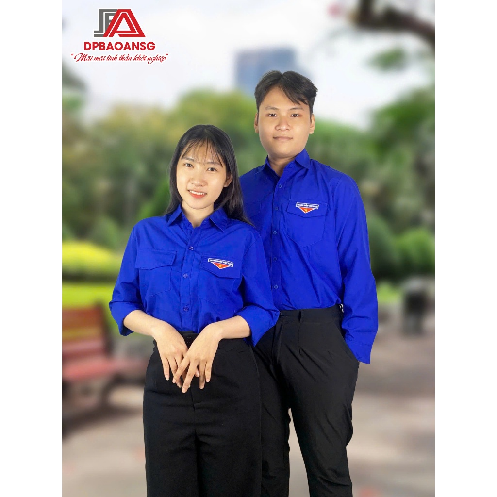 Áo Sơ Mi Đoàn Dài Tay Nam Nữ Vải Kate Thêu Logo Sắc Nét - Đồng Phục Sự Kiện Đoàn Viên Thanh Niên