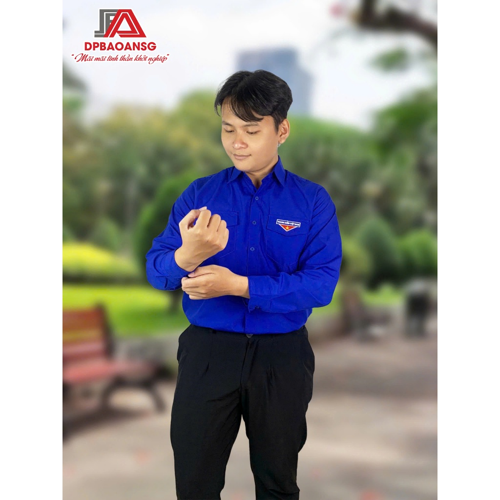 Áo Sơ Mi Đoàn Dài Tay Nam Nữ Vải Kate Thêu Logo Sắc Nét - Đồng Phục Sự Kiện Đoàn Viên Thanh Niên
