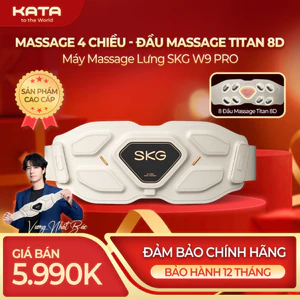Máy massage bụng và lưng SKG W9 Pro, máy mát xa giúp giảm đau mỏi lưng có kết nối App thông minh, chính hãng