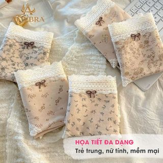 Quần Lót Nữ Phối Ren Dáng Đùi Ôm Mông, Quần Boxer Nữ Cotton Mềm Thoáng Khí Không Hằn AMYBRA L5918