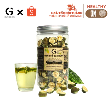 Trà khổ qua rừng (mướp đắng rừng) GUfoods - Mát gan, Thanh lọc cơ thể, Ngủ ngon (hũ 150g)