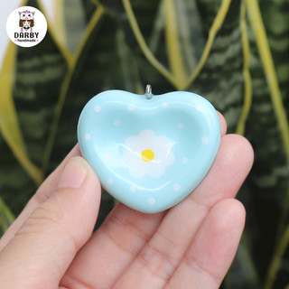 (Worry Stone LOẠI CAO CẤP) - Móc khóa đồ chơi giảm căng thẳng, lo lắng - Trái Tim Cúc Họa Mi xanh trời