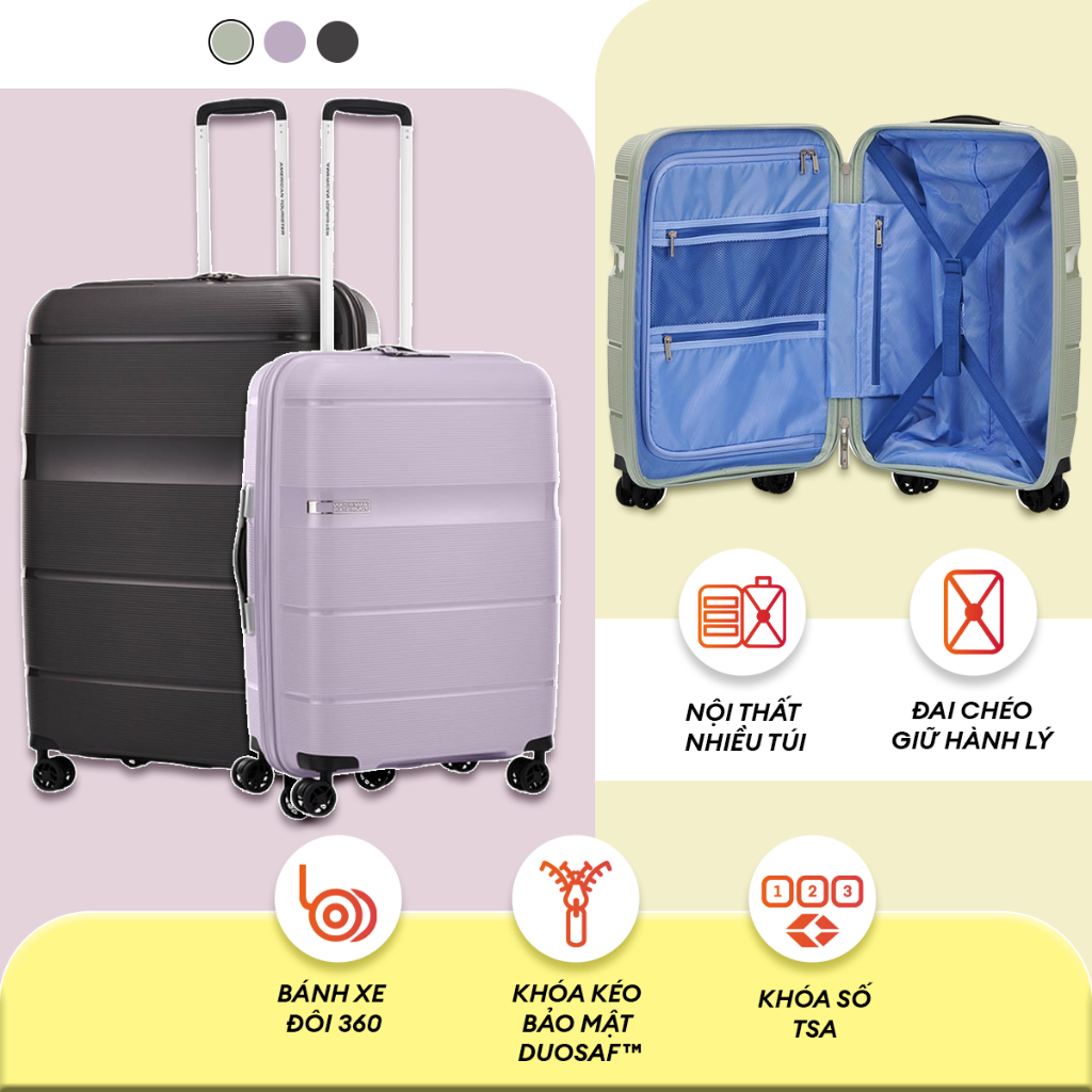 Vali kéo American Tourister Linex TSA R V2 | BigBuy360 - bigbuy360.vn