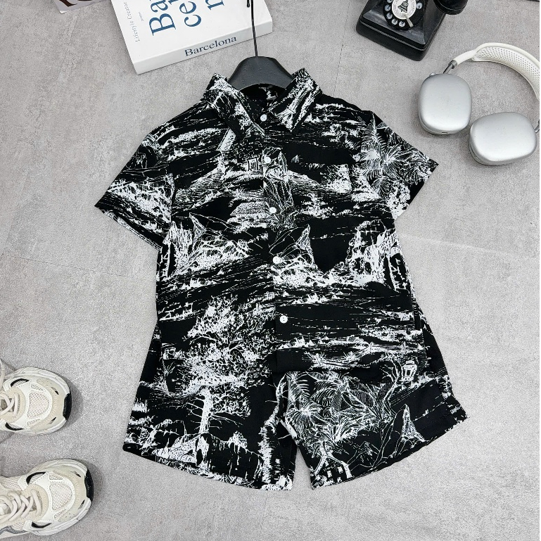 BỘ SƠ MI LỤA HÀN Cho Bé Trai, Chất Lụa Hàn Mềm Mịn, Thoáng Mát, Không Nhăn hay Bai Xù, Size từ 17-60kg