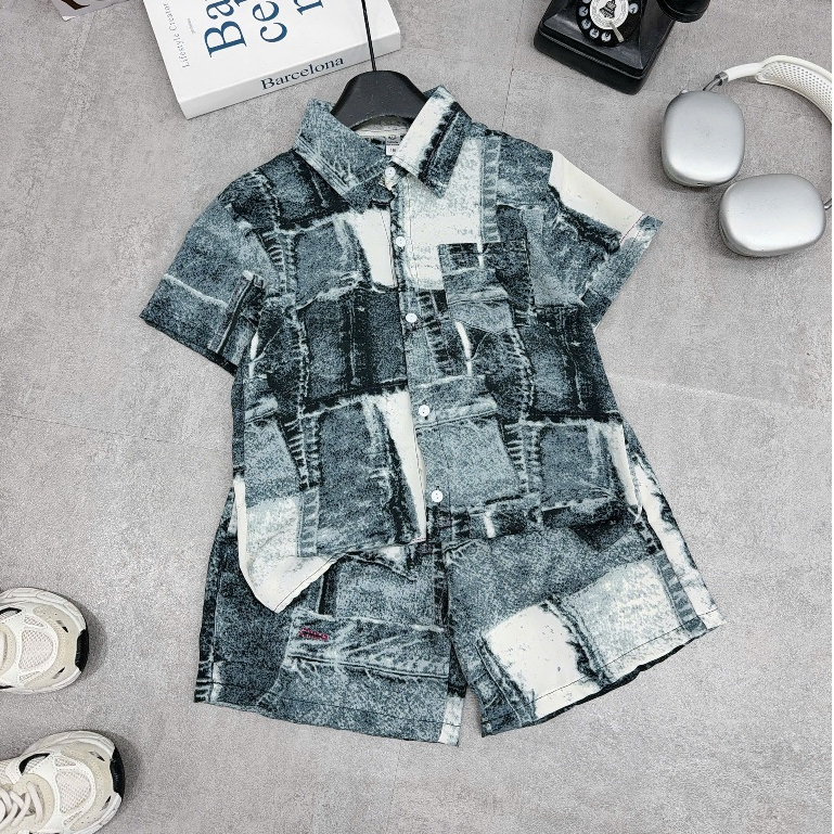 BỘ SƠ MI LỤA HÀN Cho Bé Trai, Chất Lụa Hàn Mềm Mịn, Thoáng Mát, Không Nhăn hay Bai Xù, Size từ 17-60kg