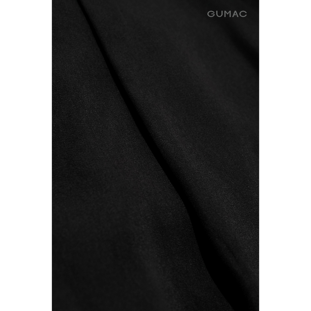 Quần Tây Ống Suông Nữ GUMAC Kiểu Xếp Li Lưng Rời Có Túi Xéo Chất Chéo Nhật Thoải Mái QG03011