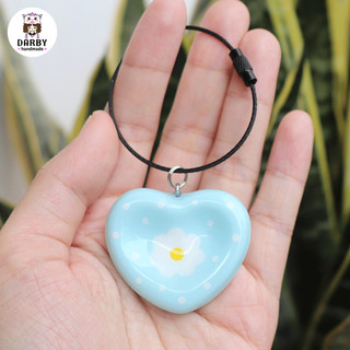 (Worry Stone LOẠI CAO CẤP) - Móc khóa đồ chơi giảm căng thẳng, lo lắng - Trái Tim Cúc Họa Mi xanh trời