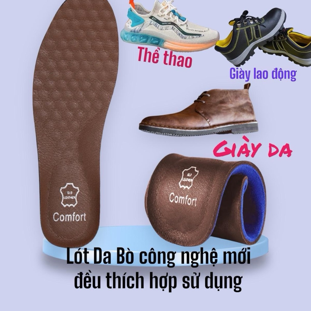lót giầy da bò dành cho nam nữ,dùng lót giày da giày tây,giày da của nữ cấu trúc 3lớp êm bám trắc thấm hút công nghệ2026