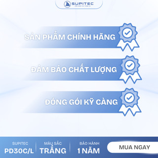 Bộ sạc nhanh (C to C/ C to L) GaN 30W Supitec PD30C - PD30L