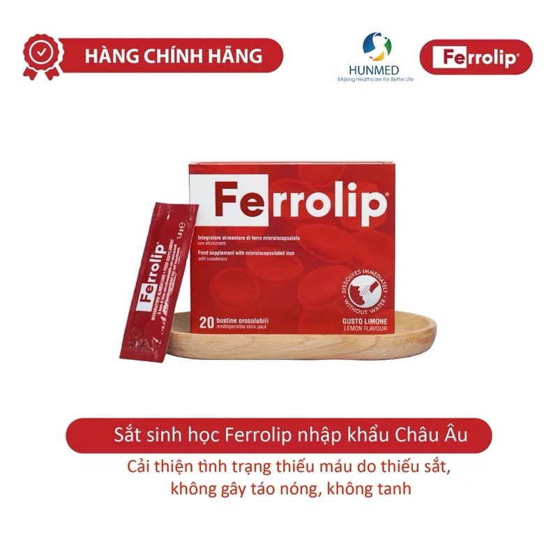 Combo 6 Ferrolip tặng máy xay 2L Bổ sung sắt cho cơ thể, hỗ trợ tạo hồng cầu