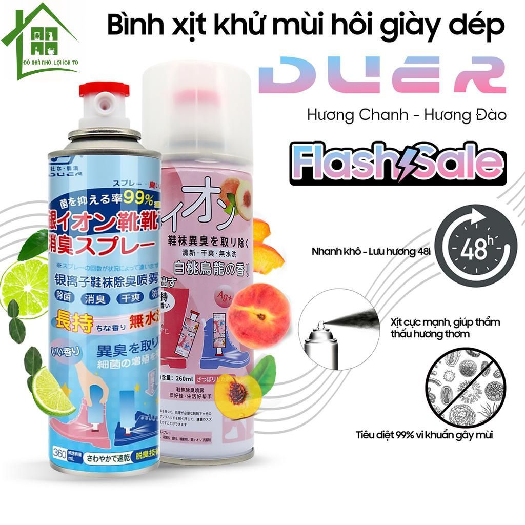 Chai xịt khử mùi giày dép Nano Bạc diệt khuẩn cho nam nữ, bình sịt hết mùi hôi chân, tất, vớ.