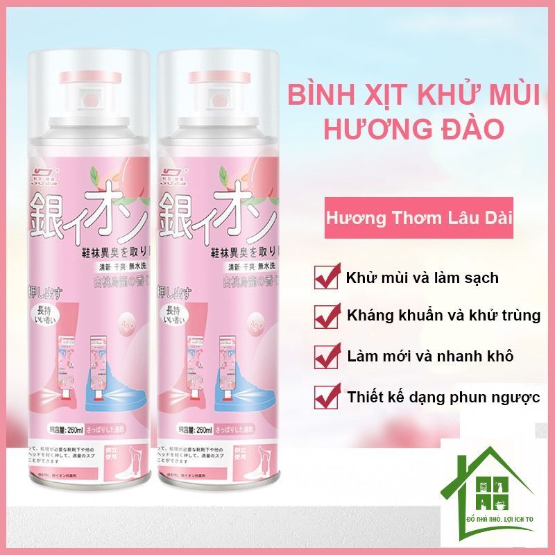 Chai xịt khử mùi giày dép Nano Bạc diệt khuẩn cho nam nữ, bình sịt hết mùi hôi chân, tất, vớ.