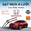 Gạt Mưa Ô Tô HONDA CITY, CRV, CIVIC, HRV, BRV, BRIO, JAZZ ...Silicon 4 Lưỡi Gạt Sạch Êm. 4L