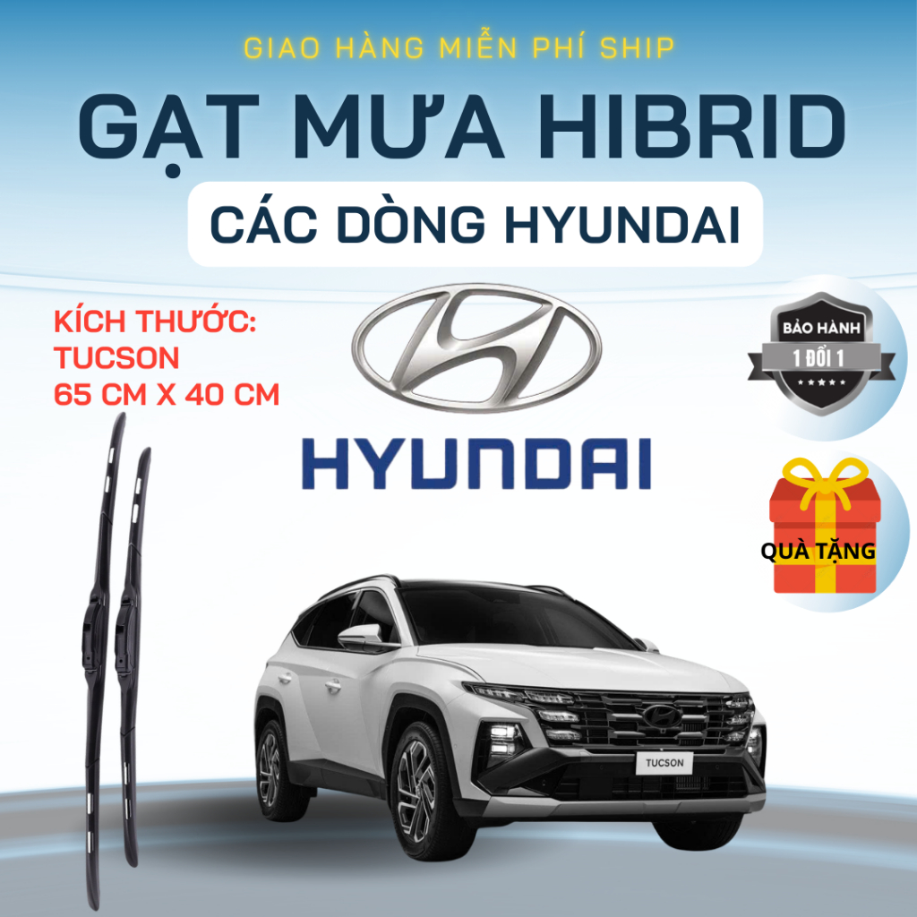 Gạt Mưa Ô Tô HYUNDAI TUCSON, ACCENT, SANTAFE, ELANTRA PORTER... Lưỡi Silicon NANO Gạt Sạch Êm.3K