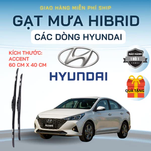 Gạt Mưa Ô Tô HYUNDAI ACCENT, SANTAFE, TUCSON, ELANTRA PORTER... Lưỡi Silicon NANO Gạt Sạch Êm. HYD3K