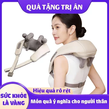 Máy masage cổ ,vai,gáy,lưng,đầu Đai massage cổ vai gáy đeo được, thiết kế tiện lợi để giảm đau mỏi cổ, vai, gáy