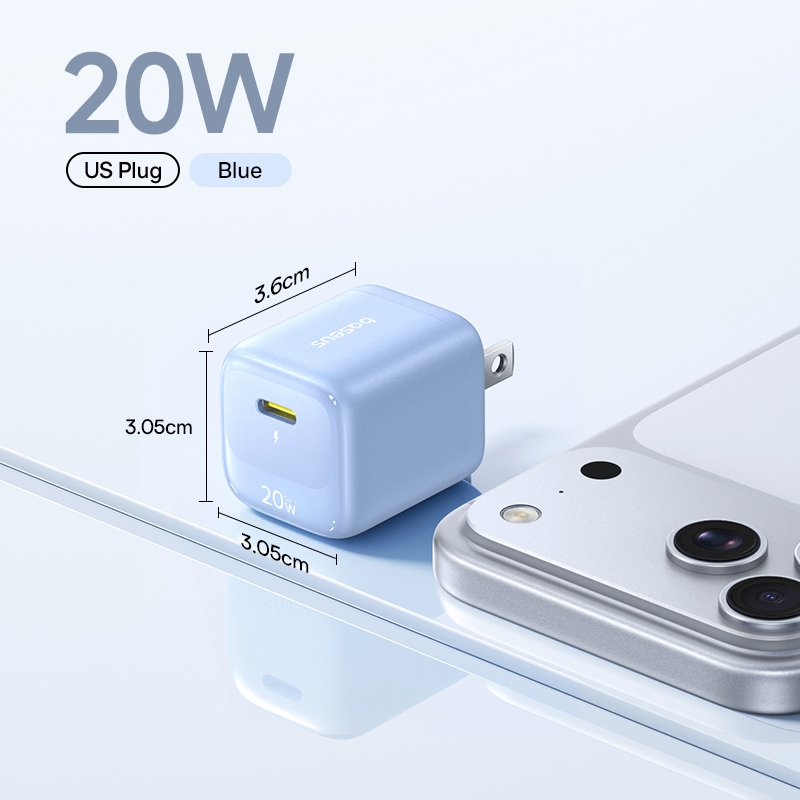 Củ Sạc Nhanh Baseus EnerFill FN22 20W & 30W & 45W GaN USB-C PD 3.0 – Nhỏ Hơn 30%, Sạc Nhanh Gấp 176% Vẫn Mát Lạnh