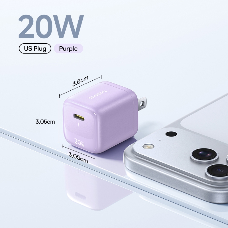 Củ Sạc Nhanh Baseus EnerFill FN22 20W & 30W & 45W GaN USB-C PD 3.0 – Nhỏ Hơn 30%, Sạc Nhanh Gấp 176% Vẫn Mát Lạnh