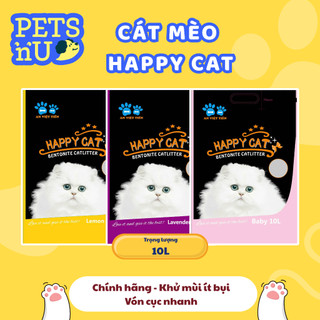 [CHÍNH HÃNG] Cát Đất Sét Vệ Sinh Happy Cat Cho Mèo 10L