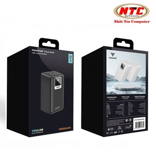 [CHỨNG NHẬN CCC] Pin dự phòng PHANTOM P72 50000mah 4 cổng sạc nhanh - Typec PD 20W USB QC 22.5W