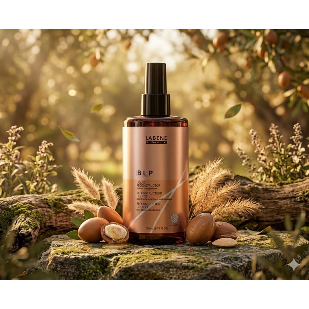 Xịt Dưỡng Tóc Argan Collagen Labene 2 lớp Chai 250ml Phục Hồi Hư Tổn, Cấp Ẩm Bổ Trợ Mọc Tóc LABENE