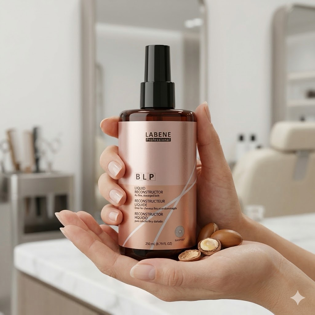 Xịt Dưỡng Tóc Argan Collagen Labene 2 lớp Chai 250ml Phục Hồi Hư Tổn, Cấp Ẩm Bổ Trợ Mọc Tóc LABENE