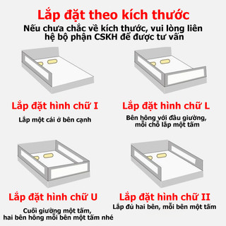 Thanh chắn giường cho bé, nâng hạ từng bên, lắp đặt dễ dàng, An toàn cho bé, Bản nâng cấp mới nhất