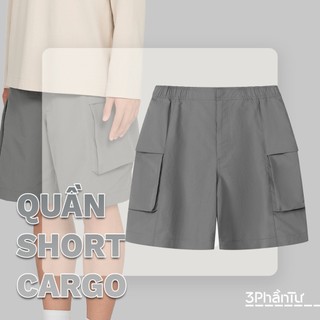 3PhầnTư - Quần Short Cargo Vải Taslan Dù Gió Nhăn Nhẹ Nhàng Thoáng Khí - BSHM24002